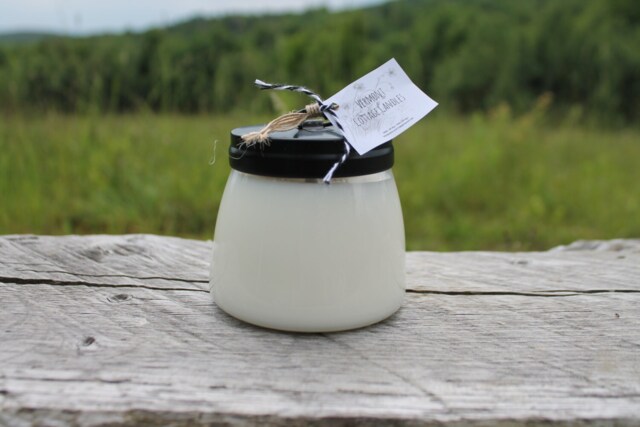 Handpoured 4Oz Pure Soy Candle Jar With Black Metal Lid-Vermont Cottage Candles - image 1