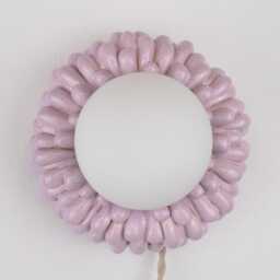 Drip Sconce - Violet Ombre, Handmade Ceramic Lamp, Wall Hanging Light - thumbnail 4