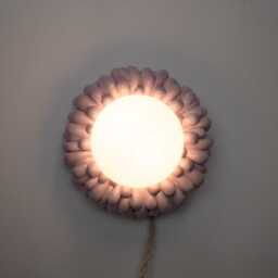 Drip Sconce - Violet Ombre, Handmade Ceramic Lamp, Wall Hanging Light - thumbnail 3