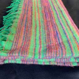 Warm Green Cosy Blanket 4 Parties Festivals & Snuggling. A Lovely Soft Touch, Very Warm, Nice & Lightweight Shawl Scarf Throw - thumbnail 4