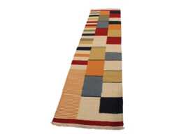 Handwoven Wool Kilim Runner Scandinavian Flatweave Rug, 3x10 Or 2.5x12 Ft - thumbnail 1