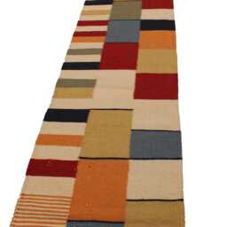 Handwoven Wool Kilim Runner Scandinavian Flatweave Rug, 3x10 Or 2.5x12 Ft - thumbnail 2