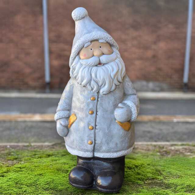 Santa Claus Sculpture Concrete Holiday Statue Handmade Father Christmas Ornament Stone Decoration Festive Outdoor Figurine - image 1
