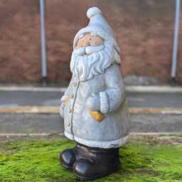 Santa Claus Sculpture Concrete Holiday Statue Handmade Father Christmas Ornament Stone Decoration Festive Outdoor Figurine - thumbnail 3