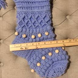 Boho Beaded Stocking, Crochet Pattern, Christmas, Beads, Fireplace, Mantle, Decor, Tassel - PDF Download - thumbnail 4