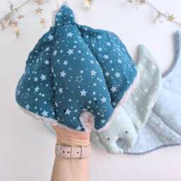 Manta Ray Baby Comforters, Stingray Animal Loveys, Double Gauze Cotton Ocean Toy, Cuddle Soft Sea Animal, Doudou Stingray, New Gift - thumbnail 4