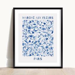 March?? Aux Fleurs Vintage Print Parisian Flower Market Wall Art - thumbnail 2