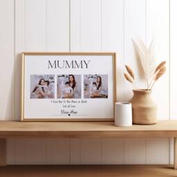 Personalised Mummy Photo Print, Custom Photo Gift From Child For Christmas, Mother's Day Or Birthday - thumbnail 1