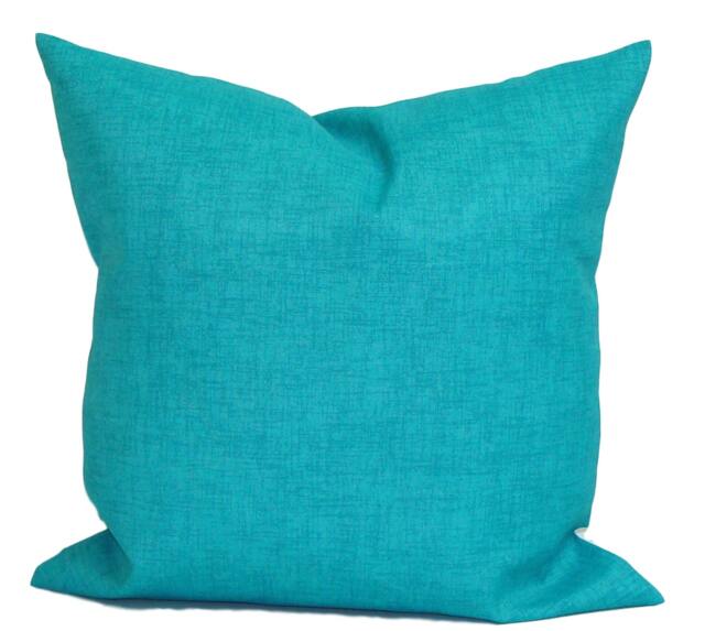 Blue Outdoor Pillow Covers, Turquoise Cover, Cover For A 20x20, 16x16, 18x18 Pillow, All Sizes - image 1