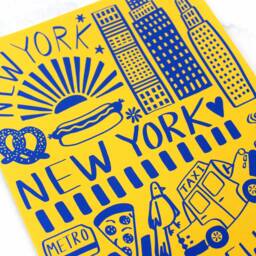 New York Art Print Digital Download - Nyc Decor Printable Artwork Illustration House Warming Gift - thumbnail 3