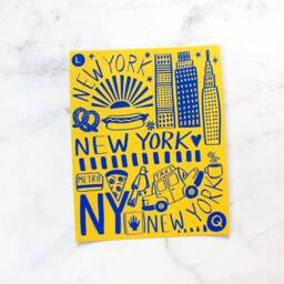 New York Art Print Digital Download - Nyc Decor Printable Artwork Illustration House Warming Gift - thumbnail 2