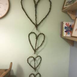 Willow Hearts, Heart Decorations, Wall Hanging, Art, Shelf Decoration, 9Th Anniversary, Engagement Gift, Wedding Mother's Day - thumbnail 2