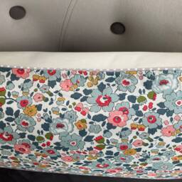 Liberty Print, Betsy, Rectangular Cushion, Ploka Dot Trim 50cm X 30cm - thumbnail 3