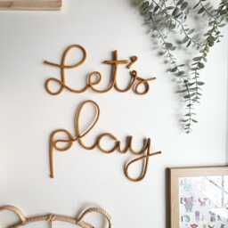 Let's Play Decorative Wall Art Sign For Kids Room, Playroom, Wild Nursery - thumbnail 2