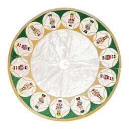 Nutcracker Christmas Tree Skirt 72 Inch Extra Large Velvet White Tree Skirt Decorations Nutcracker - thumbnail 2