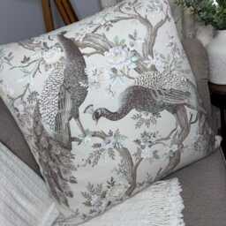 Handmade Laura Ashley Natural Truffle Square Belvedere Cushion Cover/Pillow 26 - thumbnail 3
