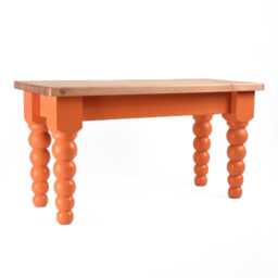 Handmade Solid Pine Dining Bench - Painted Bobbin Bench, Farrow & Ball Colours, Wooden 2-Seater Seating, Rustic Farmhouse, UK Made
