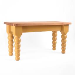 Handmade Solid Pine Dining Bench - Painted Bobbin Bench, Farrow & Ball Colours, Wooden 2-Seater Seating, Rustic Farmhouse, UK Made - thumbnail 3
