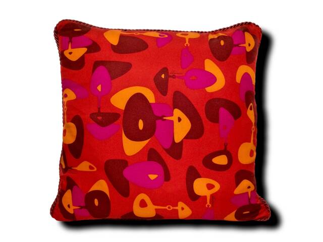 Mod Squad Scarf Pillow - Red/Orange/Pink - image 1