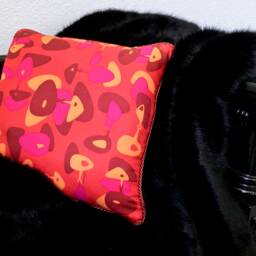 Mod Squad Scarf Pillow - Red/Orange/Pink - thumbnail 2