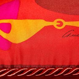 Mod Squad Scarf Pillow - Red/Orange/Pink - thumbnail 3