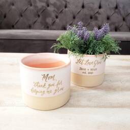 Personalized Planter For Mother's Day Gift, Mom Thank You Helping Me Grow Pot, Let Love Grow Planter, Ceramic Flower Pot, Gift