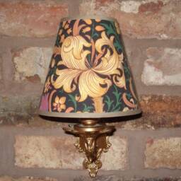 William Morris Golden Lily Minor - Medium Handmade Candle Clip Lampshade Wall/Base - thumbnail 1