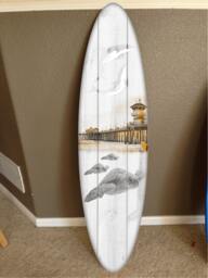 Custom Surfboard Wall Hanging Hawaiian Beach Decor - 48 Inch - thumbnail 1