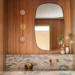 1950's Mid-Century Modern Segment Wall Sconce- Luxury Double Globe Light With Dual Ball - thumbnail 3