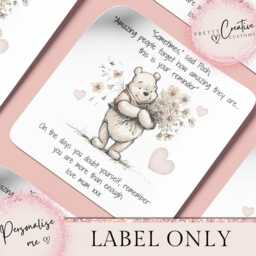 Personalised Best Friend Scented Candle, Besties Birthday Gift, Friends Card, Classic Pooh Quote Gifts For Her, Friendship - thumbnail 2