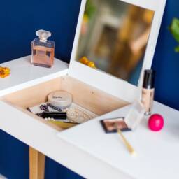 Dressing Table With Flip Top Mirror Mimo, Scandinavian Style - thumbnail 2
