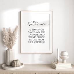 Bathroom Toilet Print - Prints Wall Art Funny Poster Decor Home Trend Plain - thumbnail 2