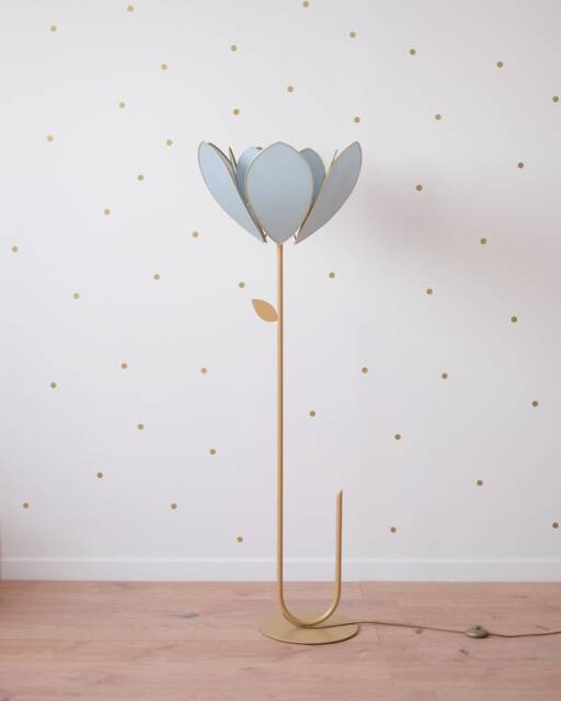 Floor Lamp & Lampshade Double Flower - Sage - image 1