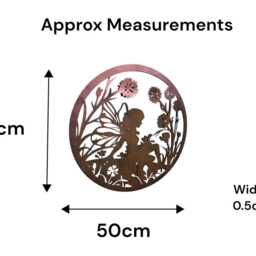 50cm Mirror Wall Art Bronze Fairy Fairies Garden Home - thumbnail 2