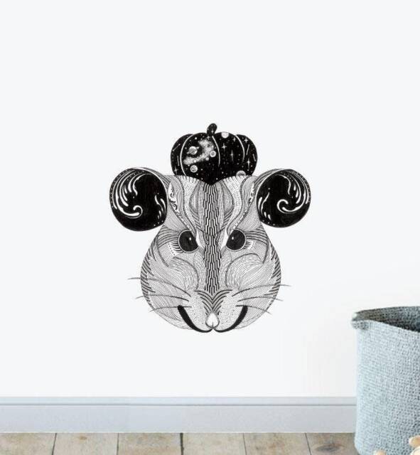 Witty Rat Wall Sticker Decal - Illustration Stickers, Animals Decals, Home Decor, Art, Illustrations