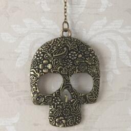 Sugar Skull Decor, Halloween Day Of The Dead, Gothic Wall Art, Mexican Skull, Fiesta, Calavera, Memento Mori - thumbnail 2