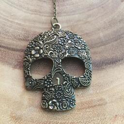 Sugar Skull Decor, Halloween Day Of The Dead, Gothic Wall Art, Mexican Skull, Fiesta, Calavera, Memento Mori - thumbnail 3