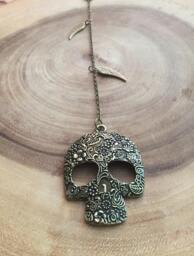 Sugar Skull Decor, Halloween Day Of The Dead, Gothic Wall Art, Mexican Skull, Fiesta, Calavera, Memento Mori - thumbnail 1