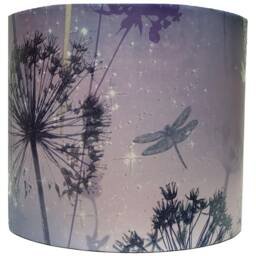 Dragonfly Lampshade For Ceiling & Table Lamps, Floral Botanical Drum Or Empire Light Shade - thumbnail 3