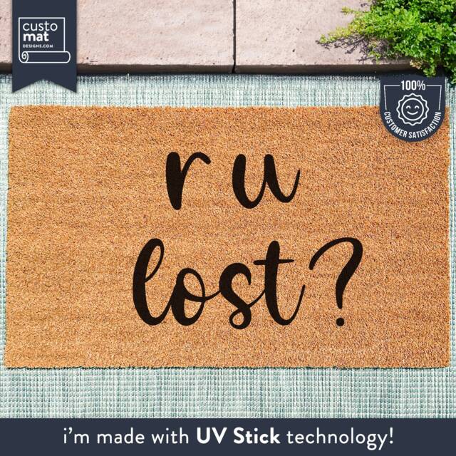 R U Lost Funny Doormat - Welcome Mat Farmhouse Go Away Gift Home Housewarming - image 1
