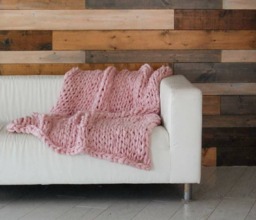 Ready To Ship - Chunky Knit Blanket, King Comforter, Comforter Pink Blanket