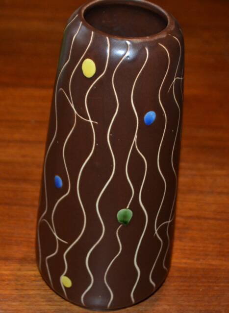Vintage Ceramic Vase, 1950S, Mid-Century Retro Design, Rockabilly - image 1