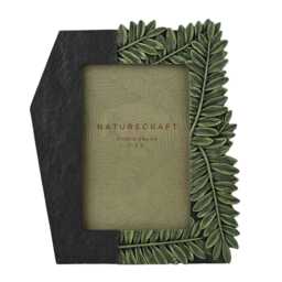 "Naturecraft Flagstone Fern Leaf Resin Photo Frame 4"" X 6""/5"" 7" - thumbnail 2