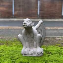 Concrete Gargoyle Statue Gothic Garden Sculpture Stone Ornament Fantasy Cement Figure Mythical Creature Decor Gift - thumbnail 2