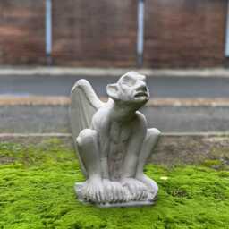 Concrete Gargoyle Statue Gothic Garden Sculpture Stone Ornament Fantasy Cement Figure Mythical Creature Decor Gift - thumbnail 1