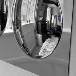 Six - 6 Lunaria Silver Orb Convex Panels - thumbnail 3