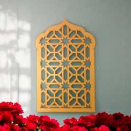 Moroccan Arch Screen Laser-Cut Mdf Wall Art, Cinquefoil Design 029 - thumbnail 4