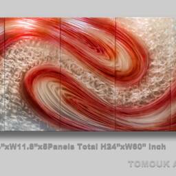 Abstract Metal Wall Sculpture Large Indoor/Outdoor Art Decor - thumbnail 2