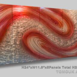 Abstract Metal Wall Sculpture Large Indoor/Outdoor Art Decor - thumbnail 3