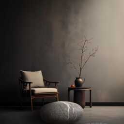 Pouf Wool Stone Footstool Felt Pebble Rock - Cozy Living Room Ottoman Decor ??Still?? Katsu - thumbnail 3